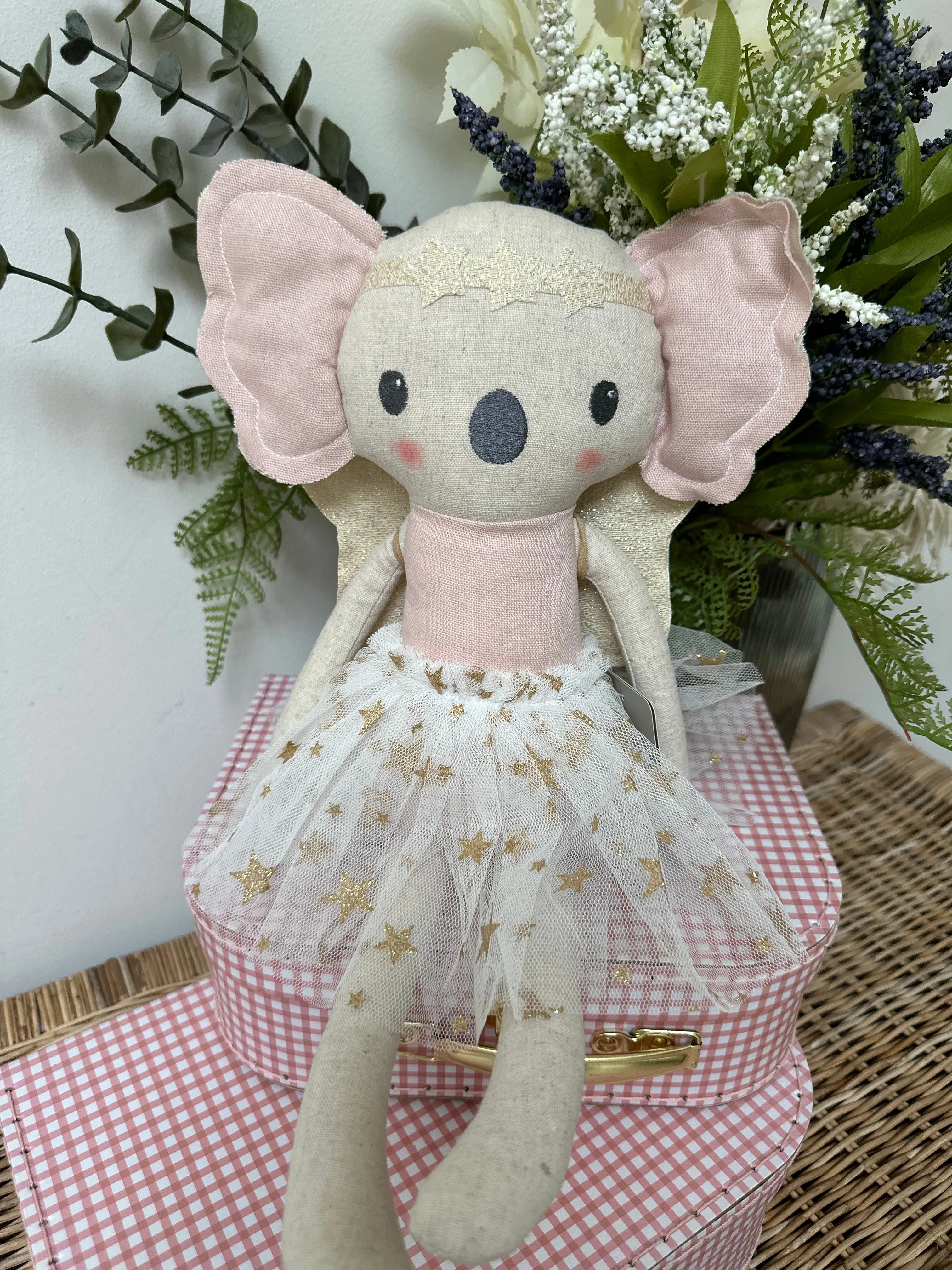 Large Koala Ivory Gold Fairy Children's Doll.