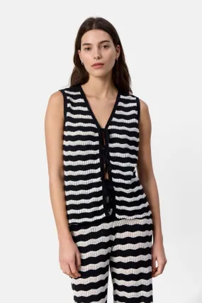 LR-Harlow2  - Vest Top Black/White