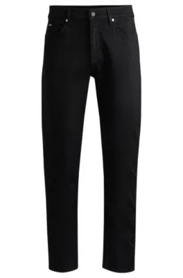 Maine Regular-fit jeans in black super-soft Italian denim