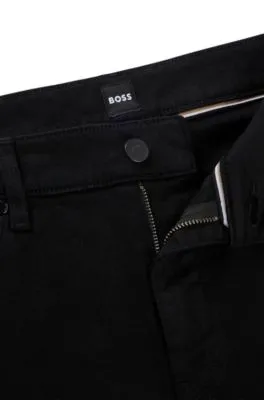 Maine Regular-fit jeans in black super-soft Italian denim