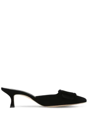 Manolo Blahnik   50mm Maysale suede mules 