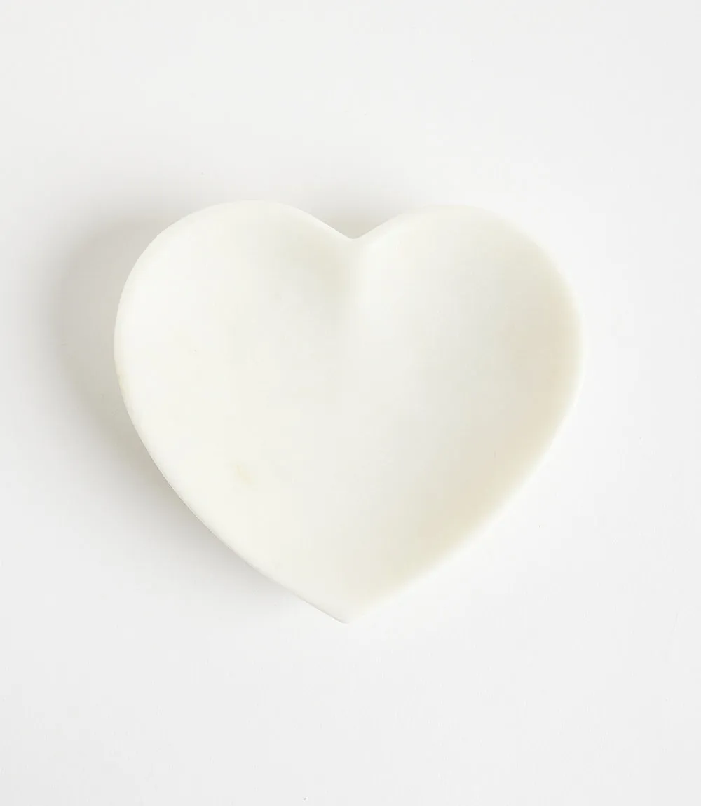 Marble Large Heart Dish