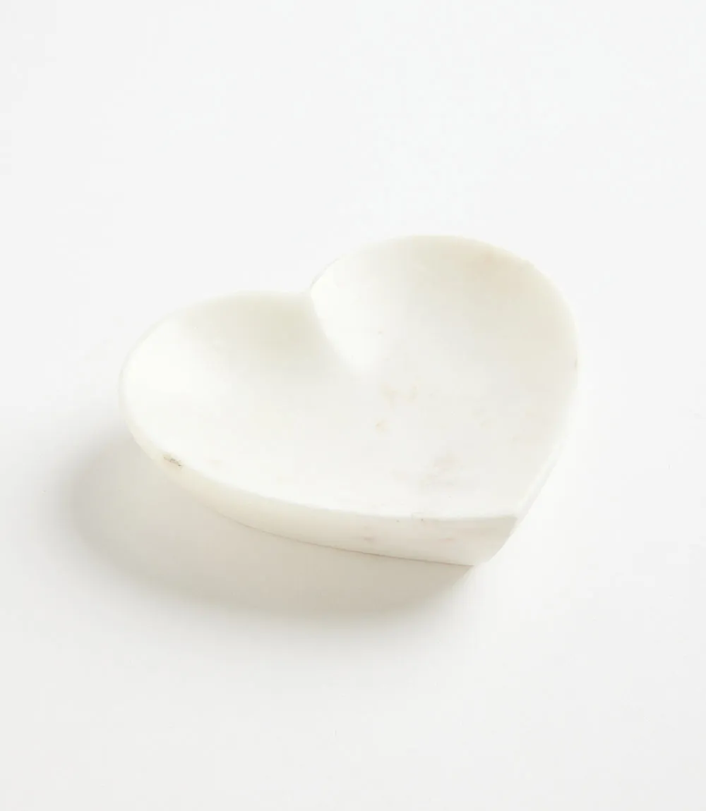 Marble Large Heart Dish