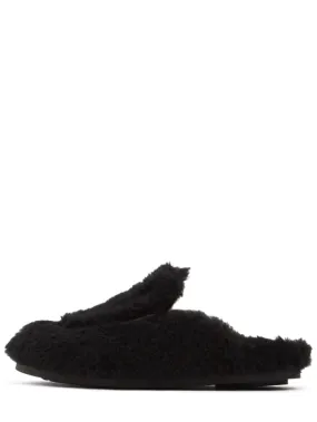 Max Mara   10mm Teddy wool & silk mules 