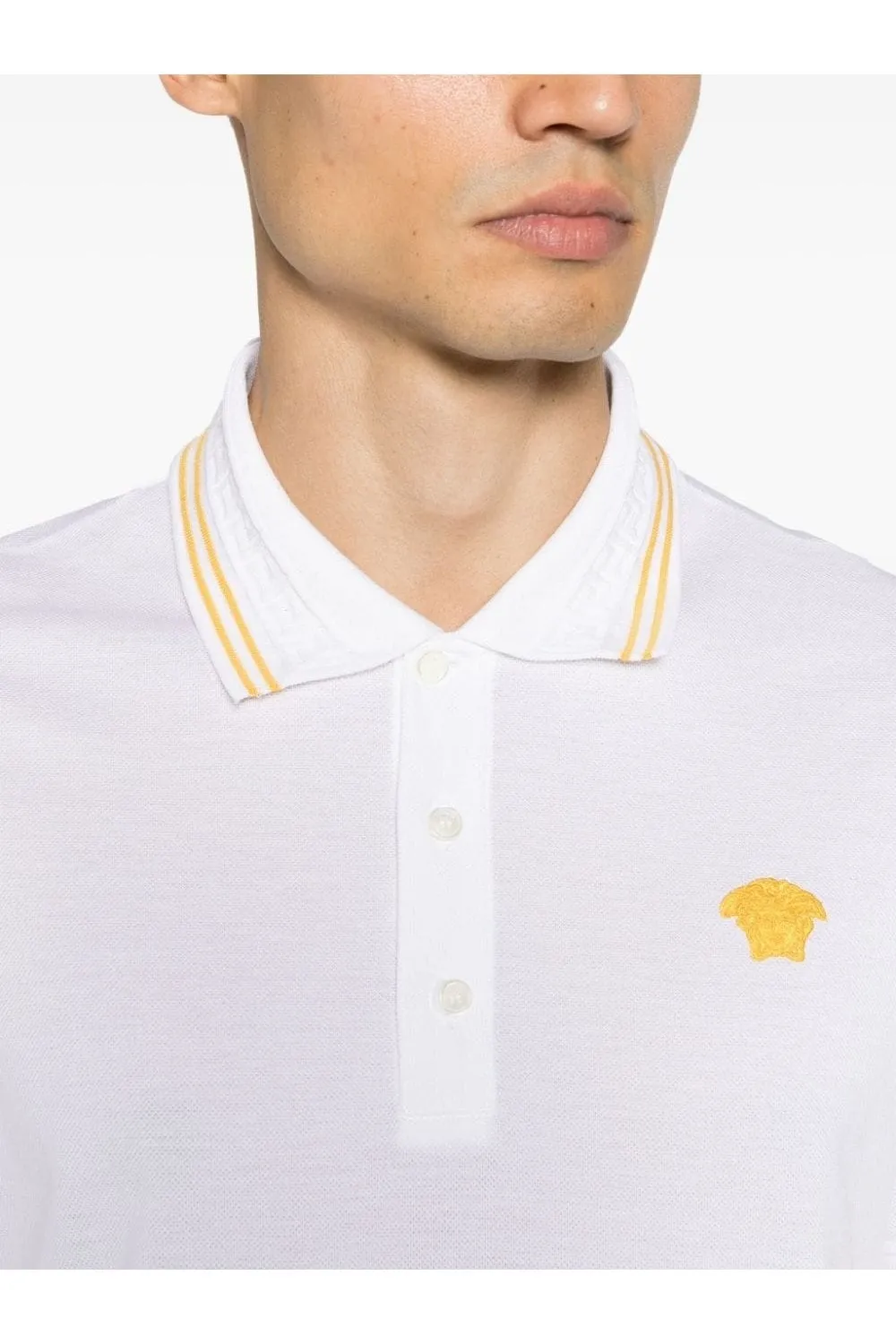 Medusa Pop Piquet Polo White