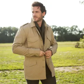 Men's Omaha Beach Field Jacket (Khaki or Green Cotton Poplin)