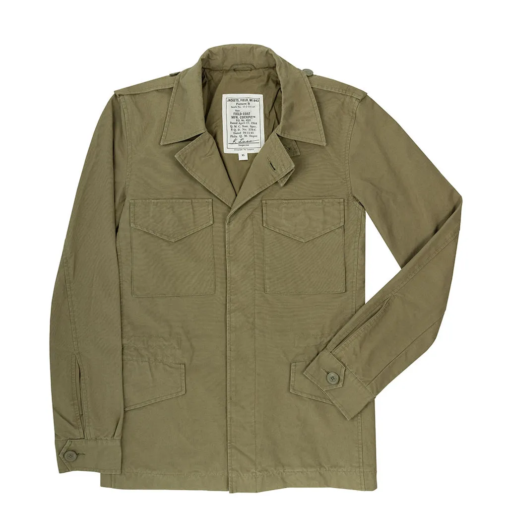 Men's Omaha Beach Field Jacket (Khaki or Green Cotton Poplin)