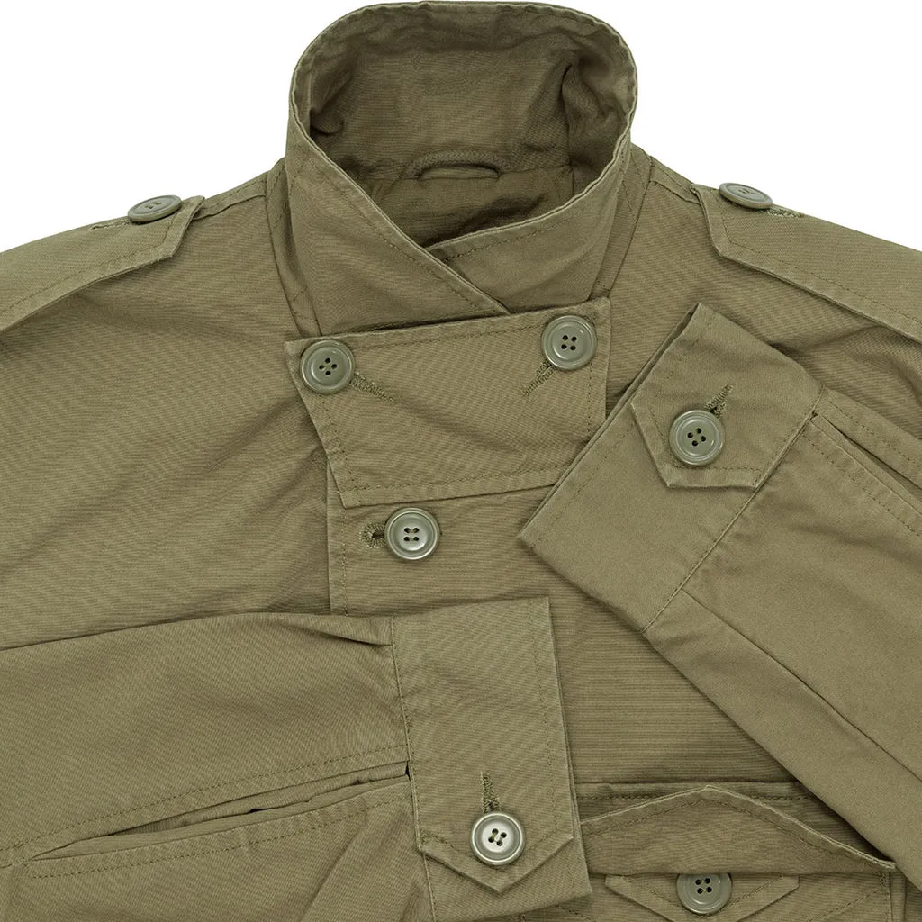 Men's Omaha Beach Field Jacket (Khaki or Green Cotton Poplin)