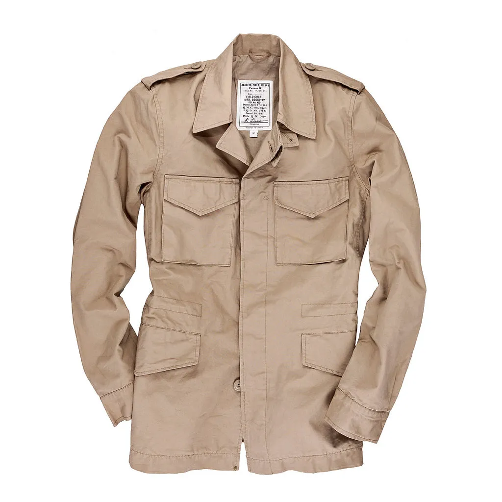 Men's Omaha Beach Field Jacket (Khaki or Green Cotton Poplin)