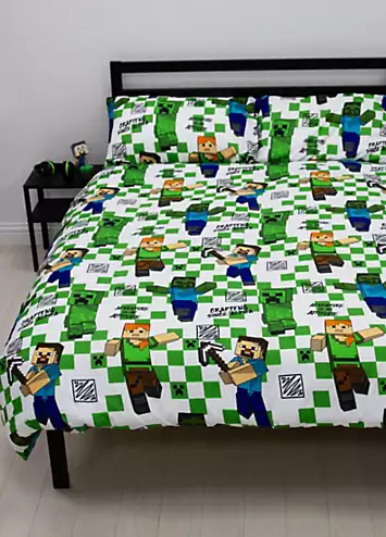 Minecraft Drawn Reversible Duvet Cover Set | Kaleidoscope