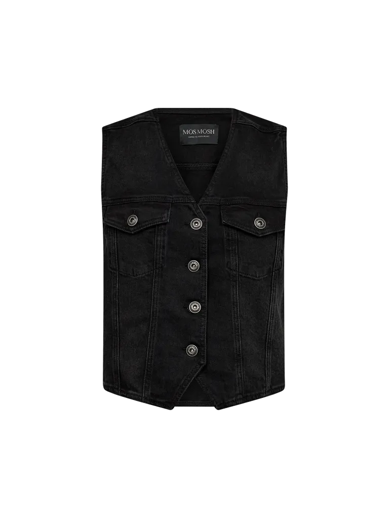 MMCiden Denim Vest Black