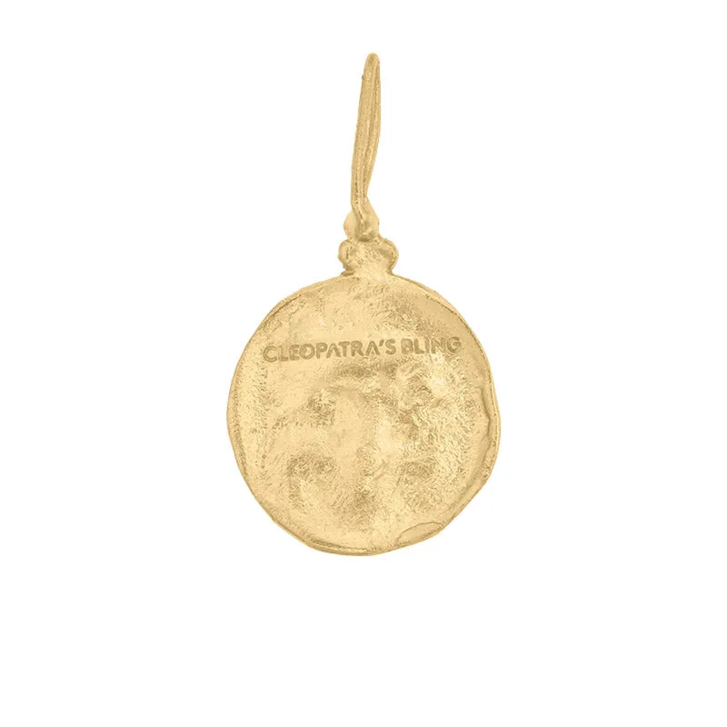 Moon Face Pendant - Solid Gold