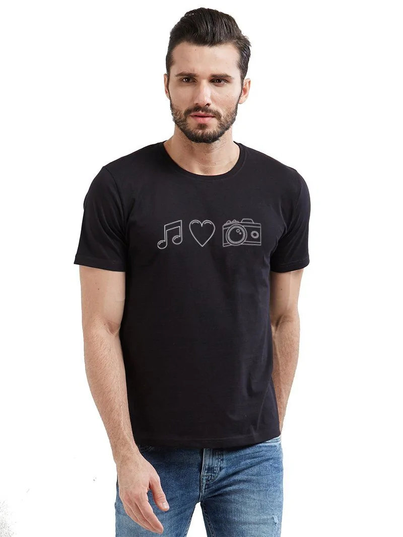 Music Love Camera T-shirt