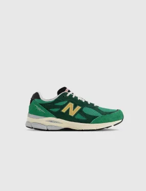 NEW BALANCE 990 V3 MADE IN USA GREEN/ YELLOW   GREEN