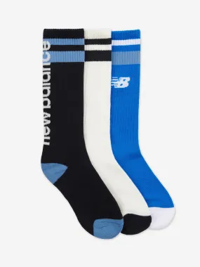 New Balance Boys 3 Pack Basketball Socks Set in Multicolour