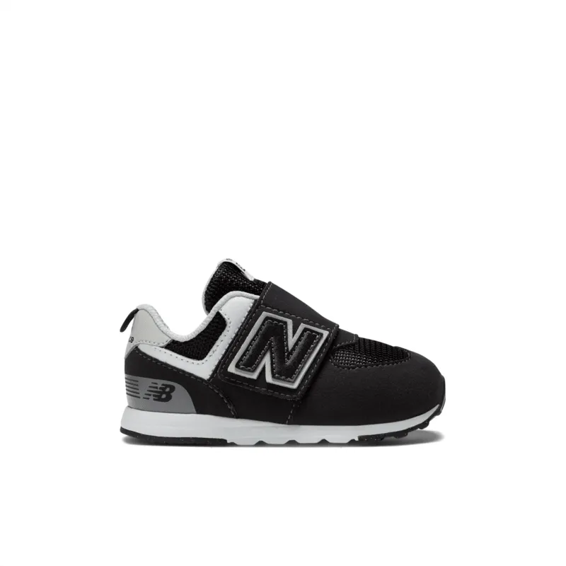 New Balance Infant & Toddler Boys 574 NEW-B Hook & Loop Shoe - NW574BK (X-Wide)