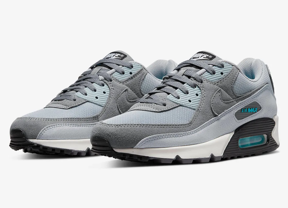Nike Air Max 90 Wolf Grey Chlorine Blue Summit White DM0029-002