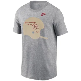 Nike Men's Vault Helmet Design Short Sleeve Legacy T-shirt - Dark Grey Heather