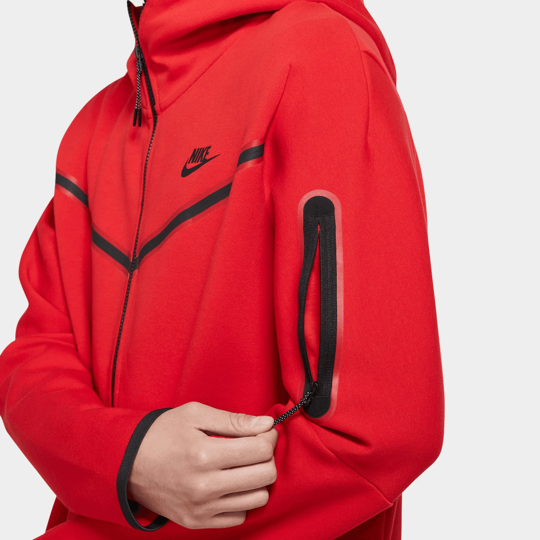 Nike Sportswear Tech Fleece Full Zip Hoodie University Red / Black