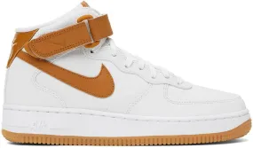 Nike White & Tan Air Force 1 '07 Sneakers