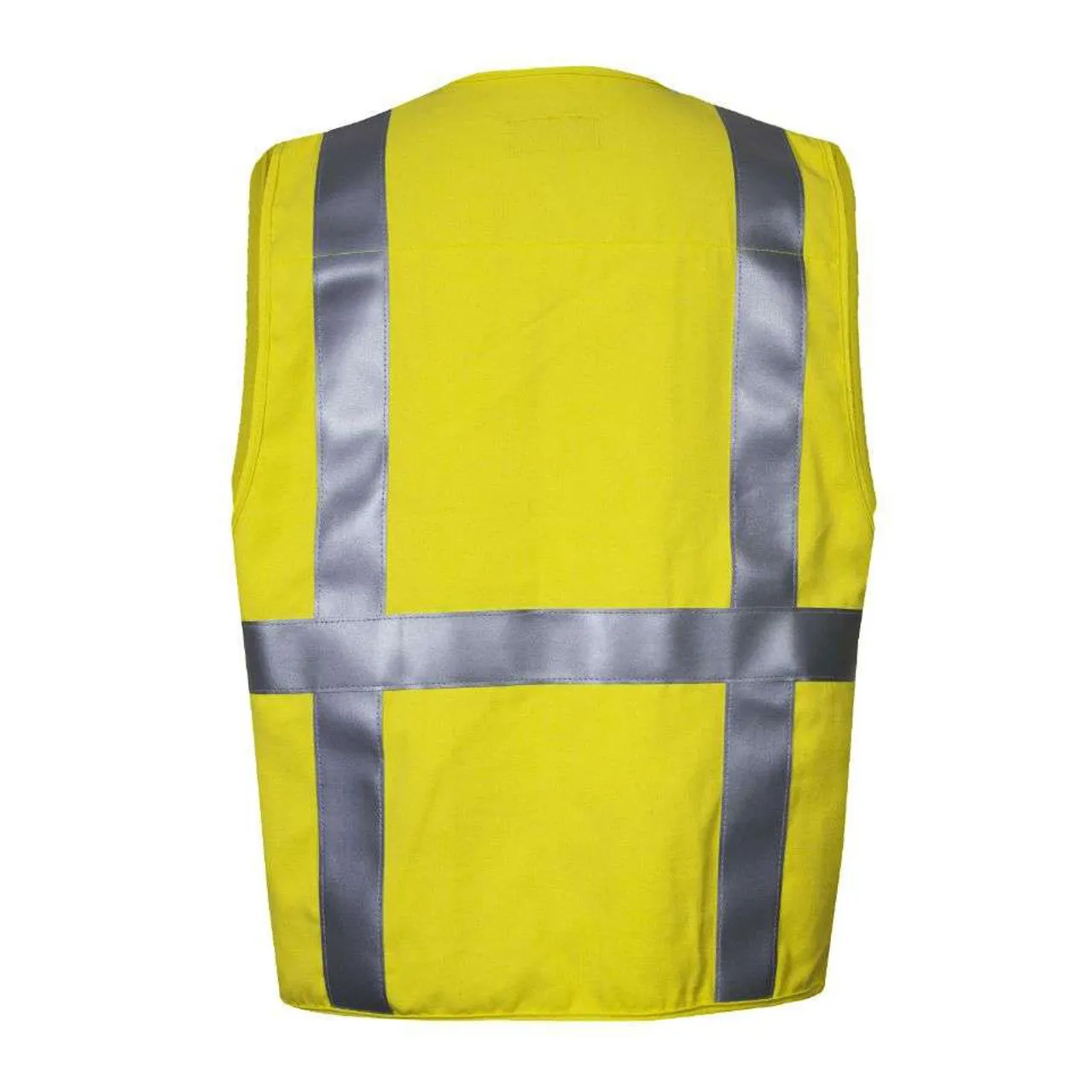 NSA FR Class 2 Hi Vis Yellow Moisture Wicking Made in USA Electricians Survey Vest VNT99375