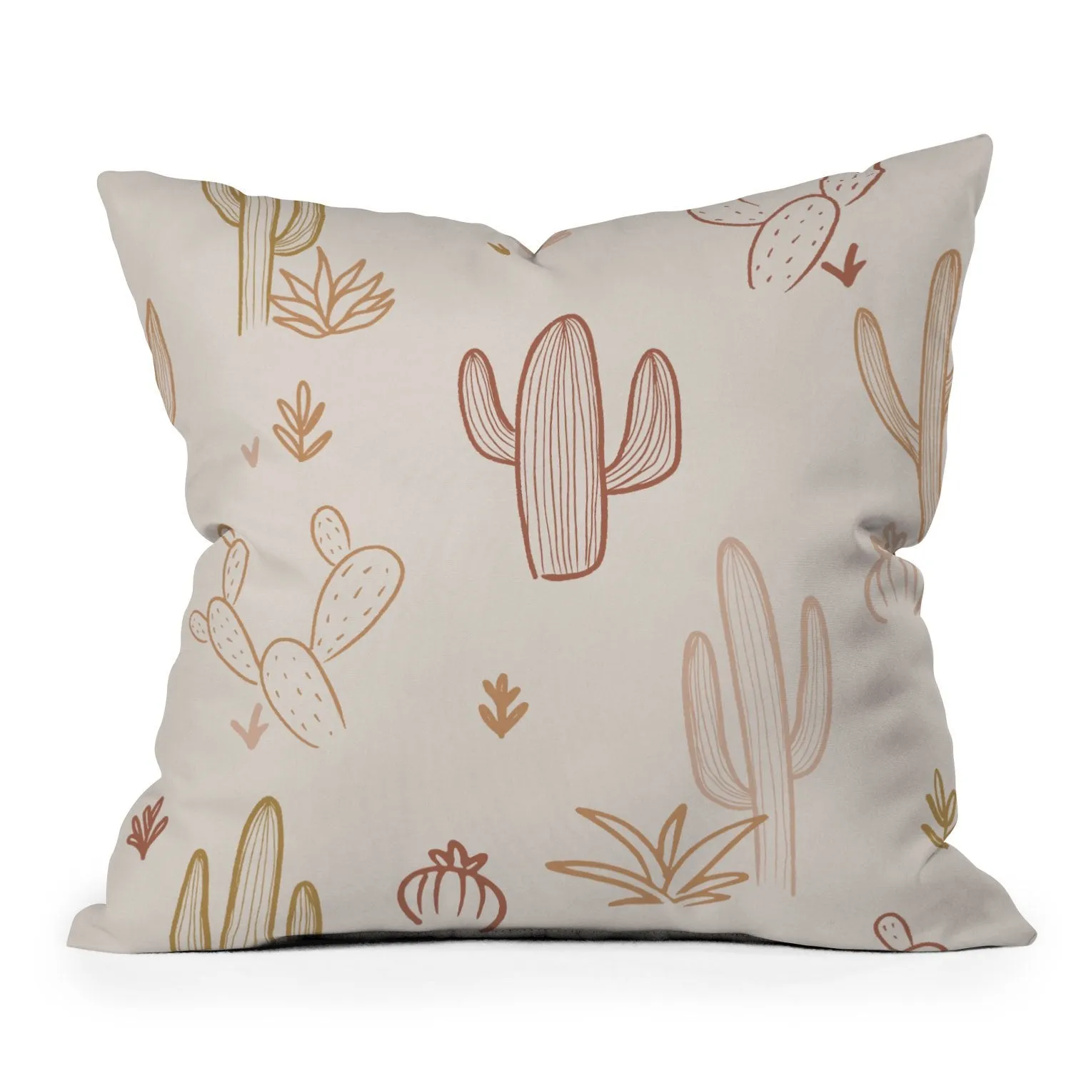 Ole Cactus Scribble Indoor / Outdoor Throw Pillows (DS)