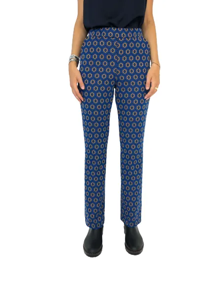 PANTALONE DONNA BLU IN FANTASIA