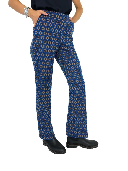 PANTALONE DONNA BLU IN FANTASIA