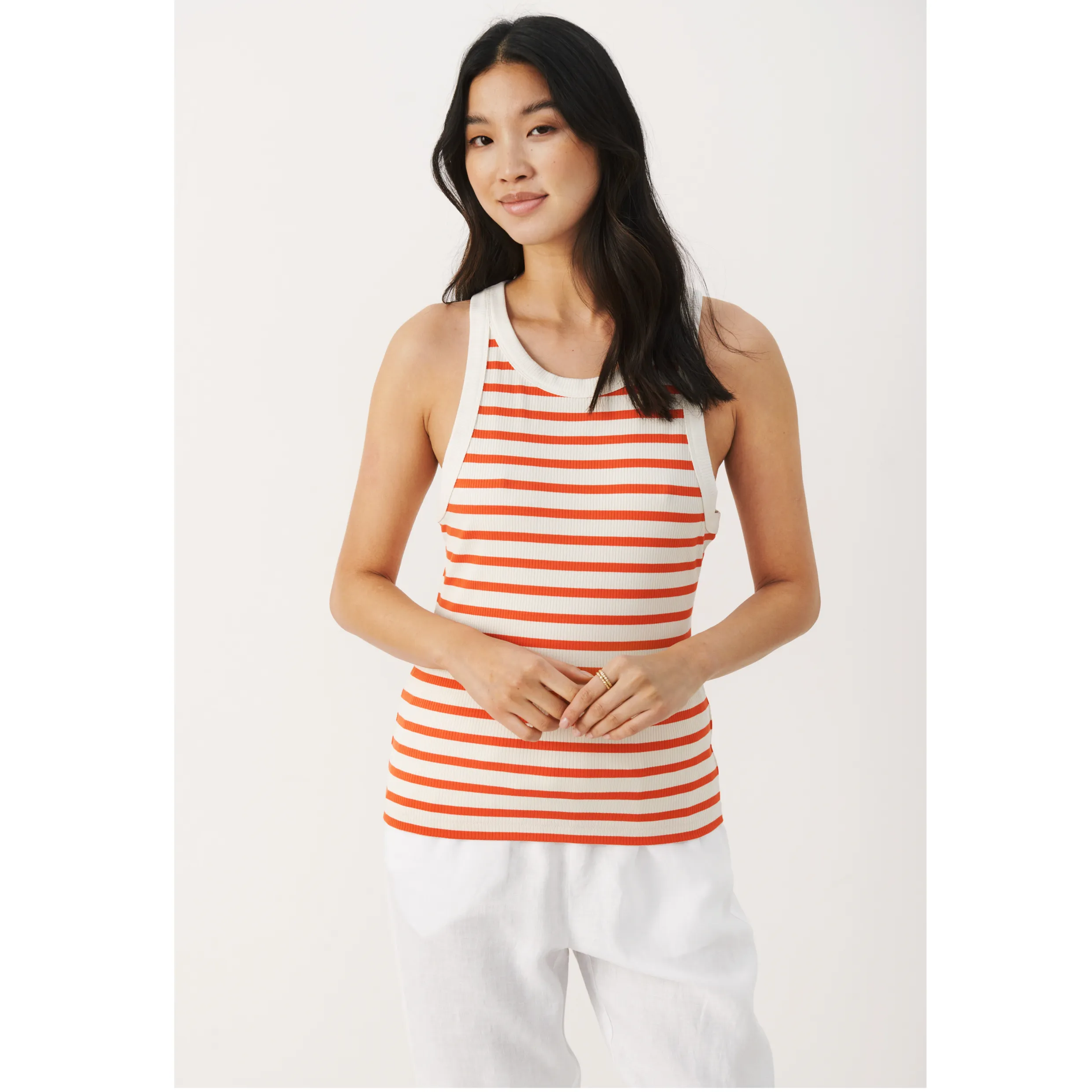 PART TWO ALBERTINE VEST TOP IN GRENADINE STRIPE 7703