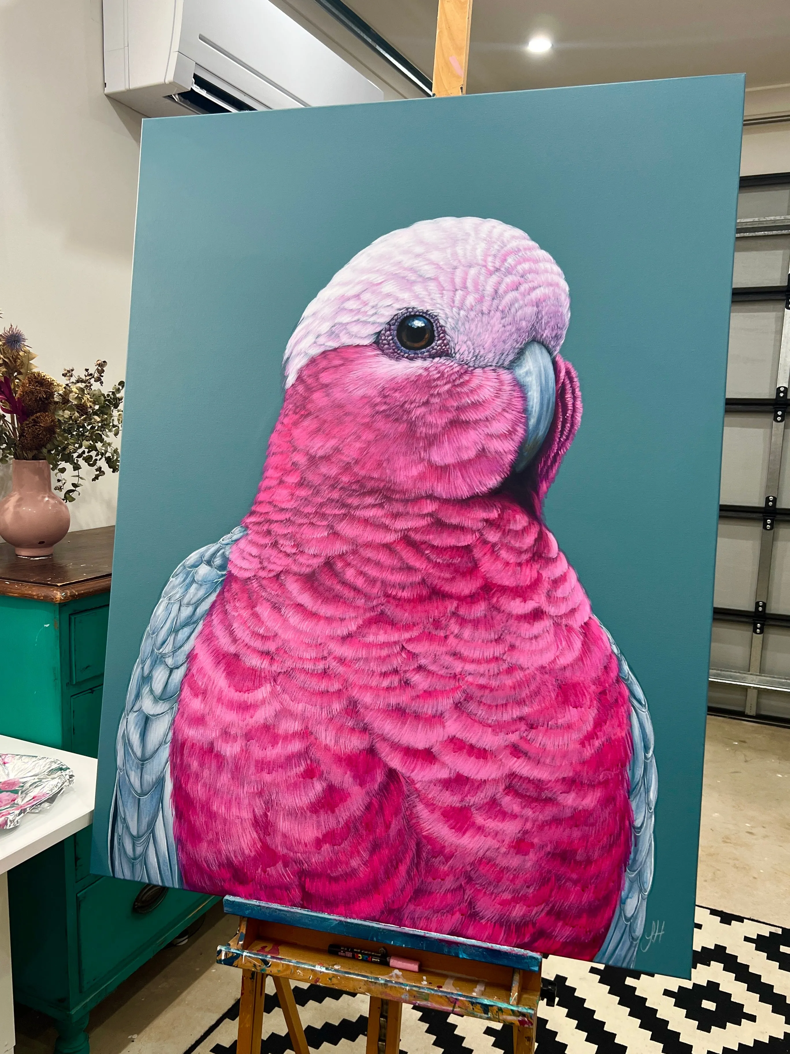 Pete the Galah original framed artwork