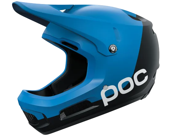 POC Coron Air MIPS Full Face Helmet - Opal Blue-Uranium Black Metallic