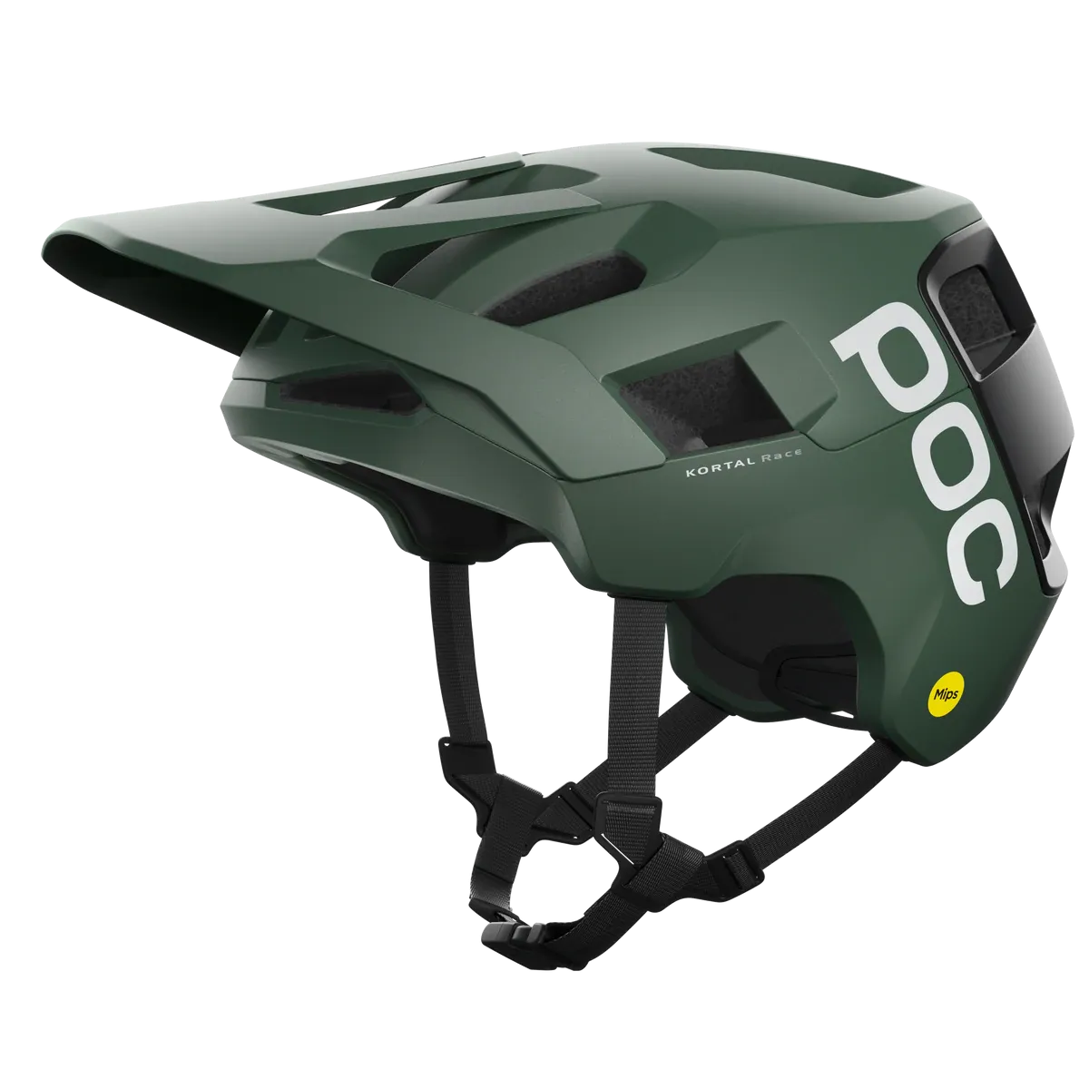 POC Kortal Race MIPS MTB Helmet - Epidote Green-Uranium Black Metallic-Matt