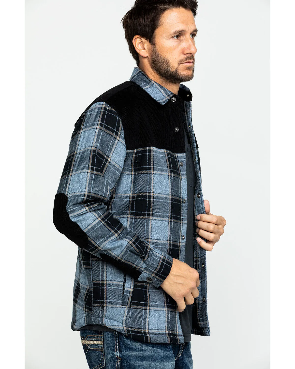 Product Name:  Moonshine Spirit Men's Goleta Plaid Mixed Flannel Nylon Shirt Jacket