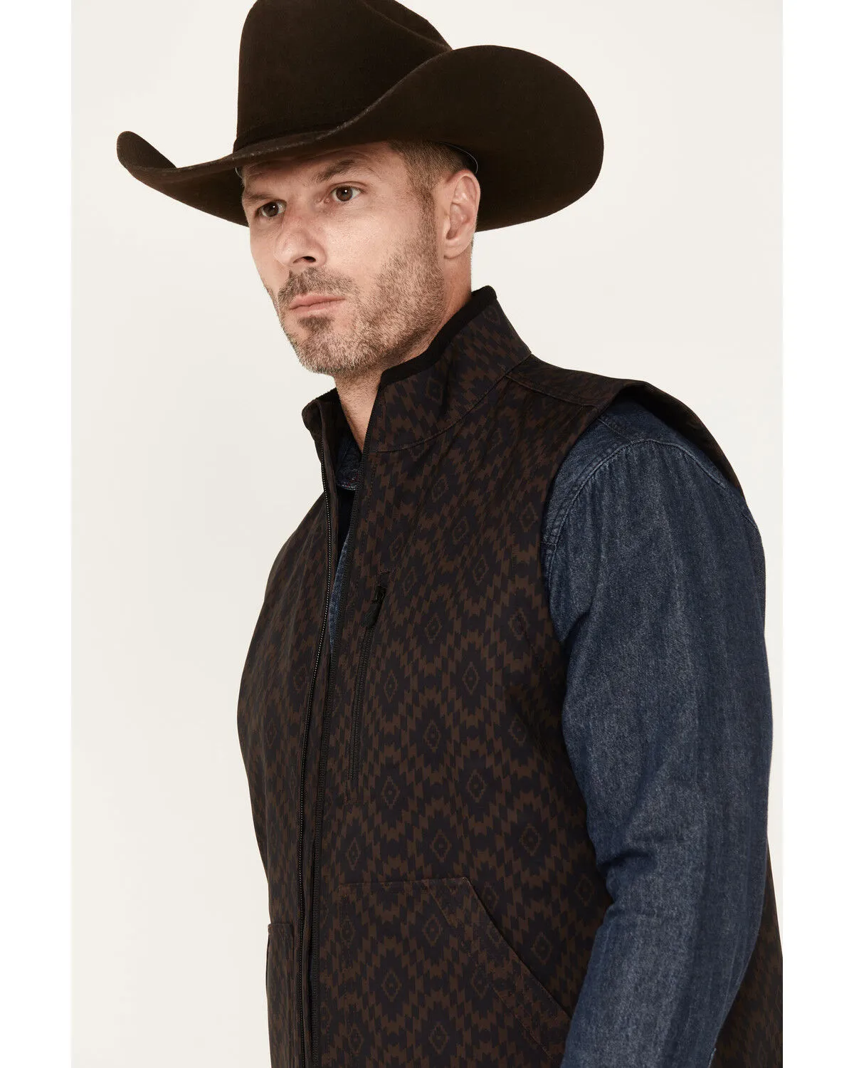 Product Name:  RANK 45® Men's Southwestern Print Softshell Vest