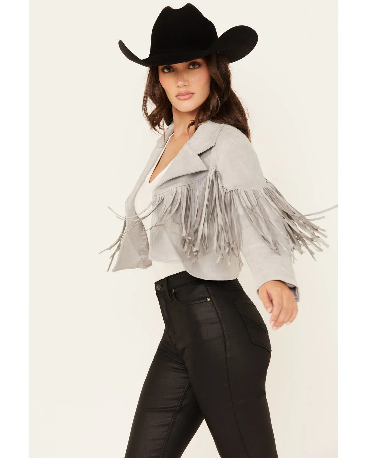 Product Name:  Saints & Hearts Women's Faux Suede Fringe Jacket