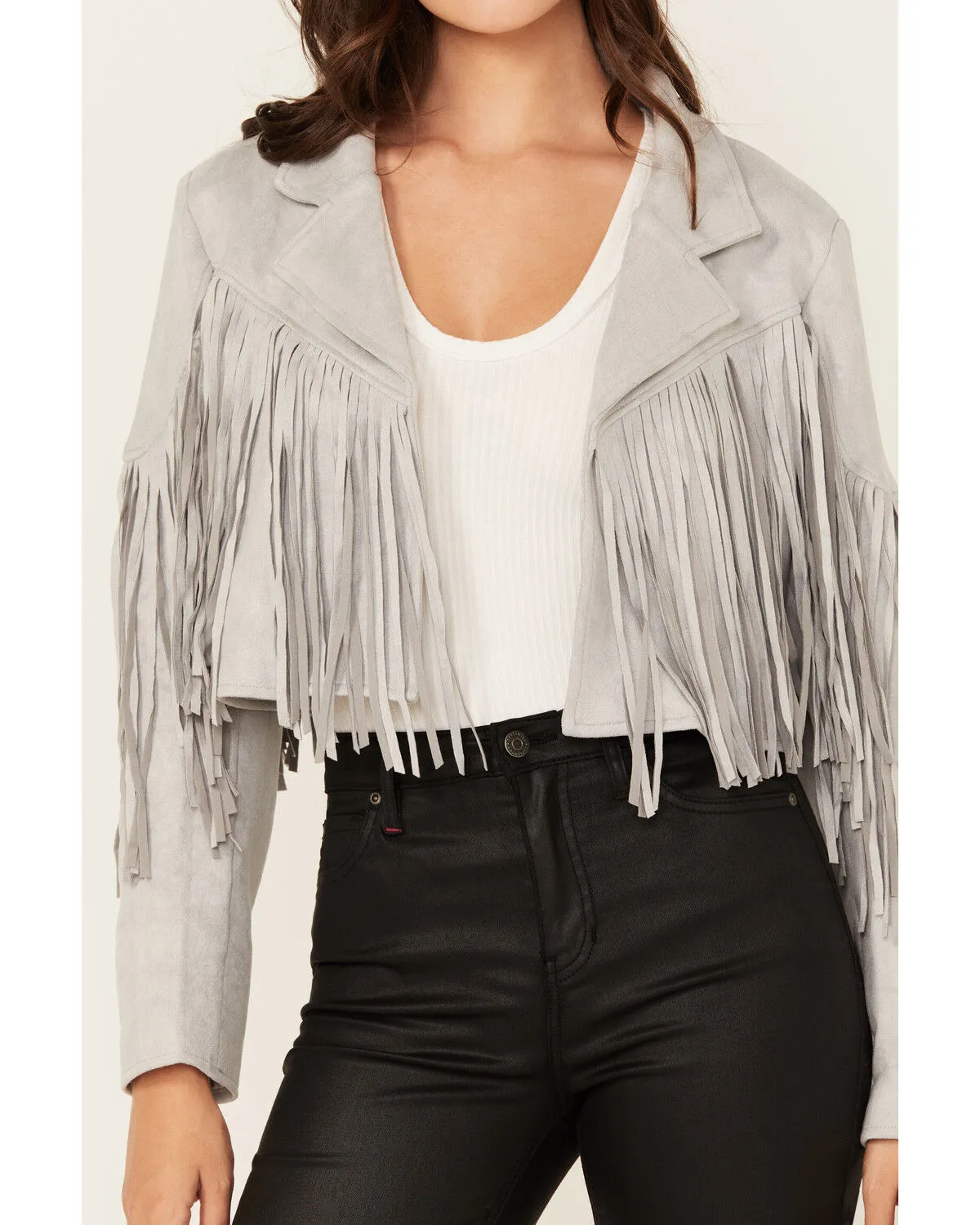 Product Name:  Saints & Hearts Women's Faux Suede Fringe Jacket