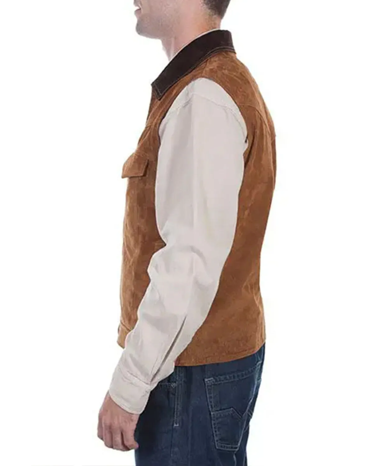 Product Name:  Scully Men's Two Tone Concealed Carry Suede Vest - Big