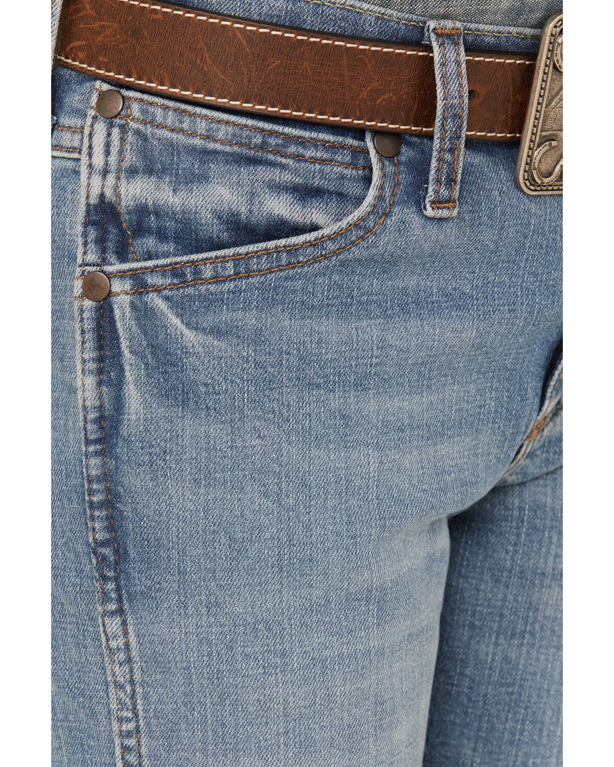 Product Name:  Wrangler Boys' Medium Wash Roughhouse Slim Straight Jeans - Big