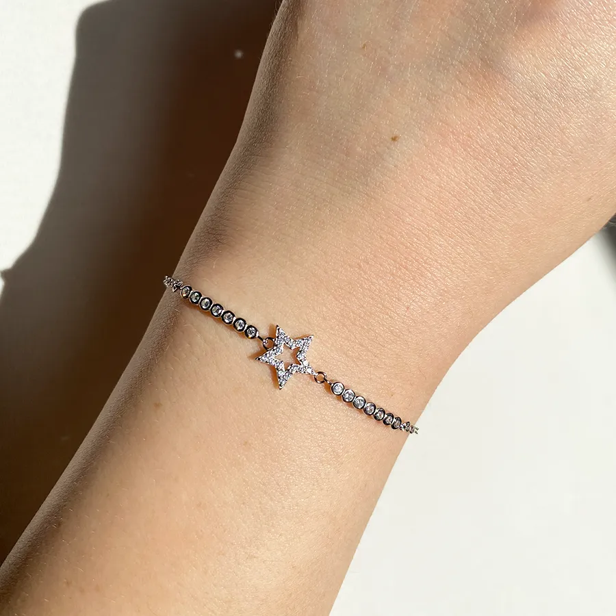 Pulsera Estrella Fugaz en Plata