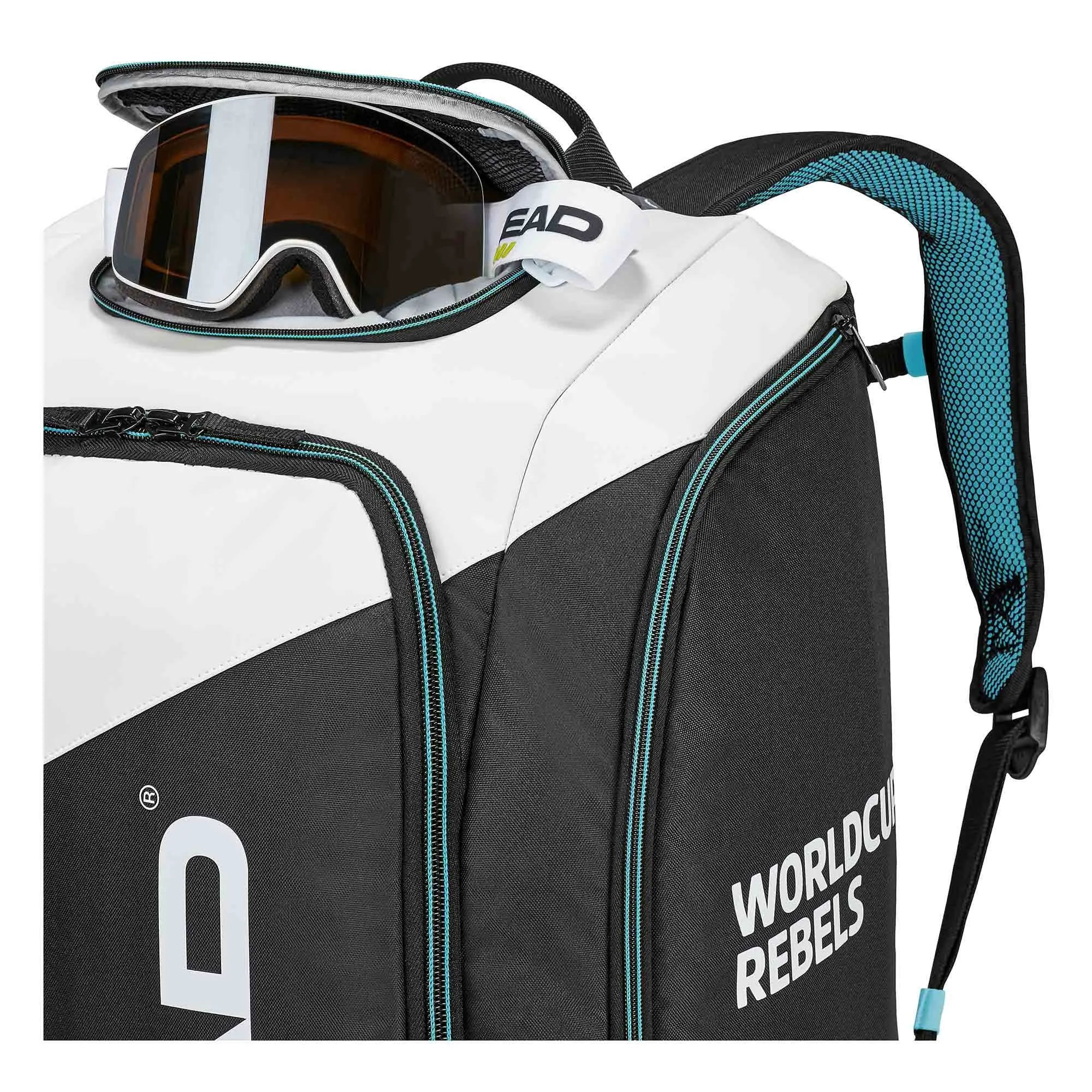 Rebels Racing Backpack S 60L - Black/White/Blue