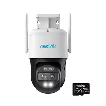 Reolink 4K 8MP Dual-Lens with Auto-track&focus PTZ Spotlight 2.4/5GHz Wi-Fi Trackmix Camera with 64GB SD Card | Kaleidoscope