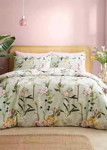 RHS Exotic Floral 100% Cotton 200 Thread Count Duvet Cover Set | Kaleidoscope