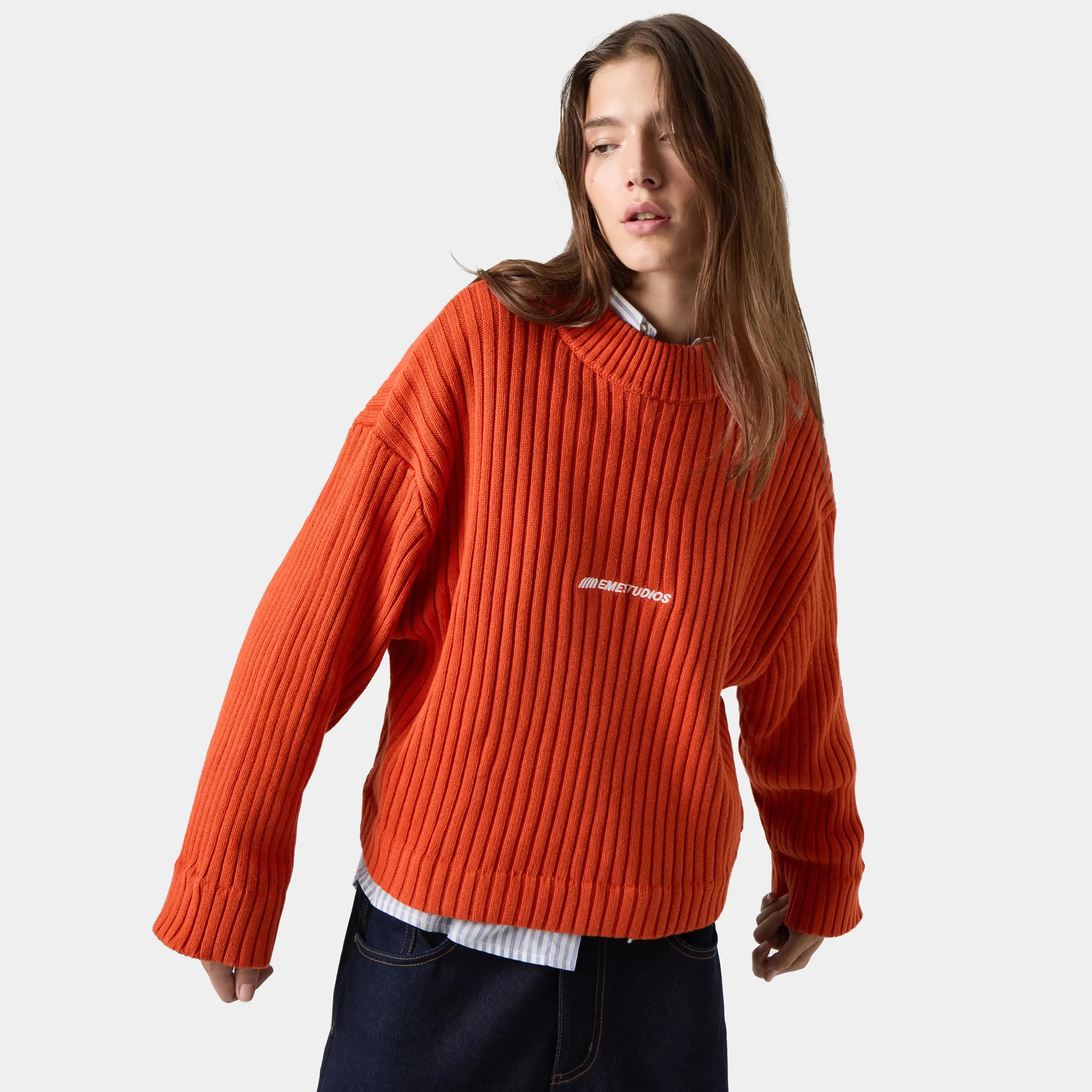 Riot Knit Brick Baggy Sweater