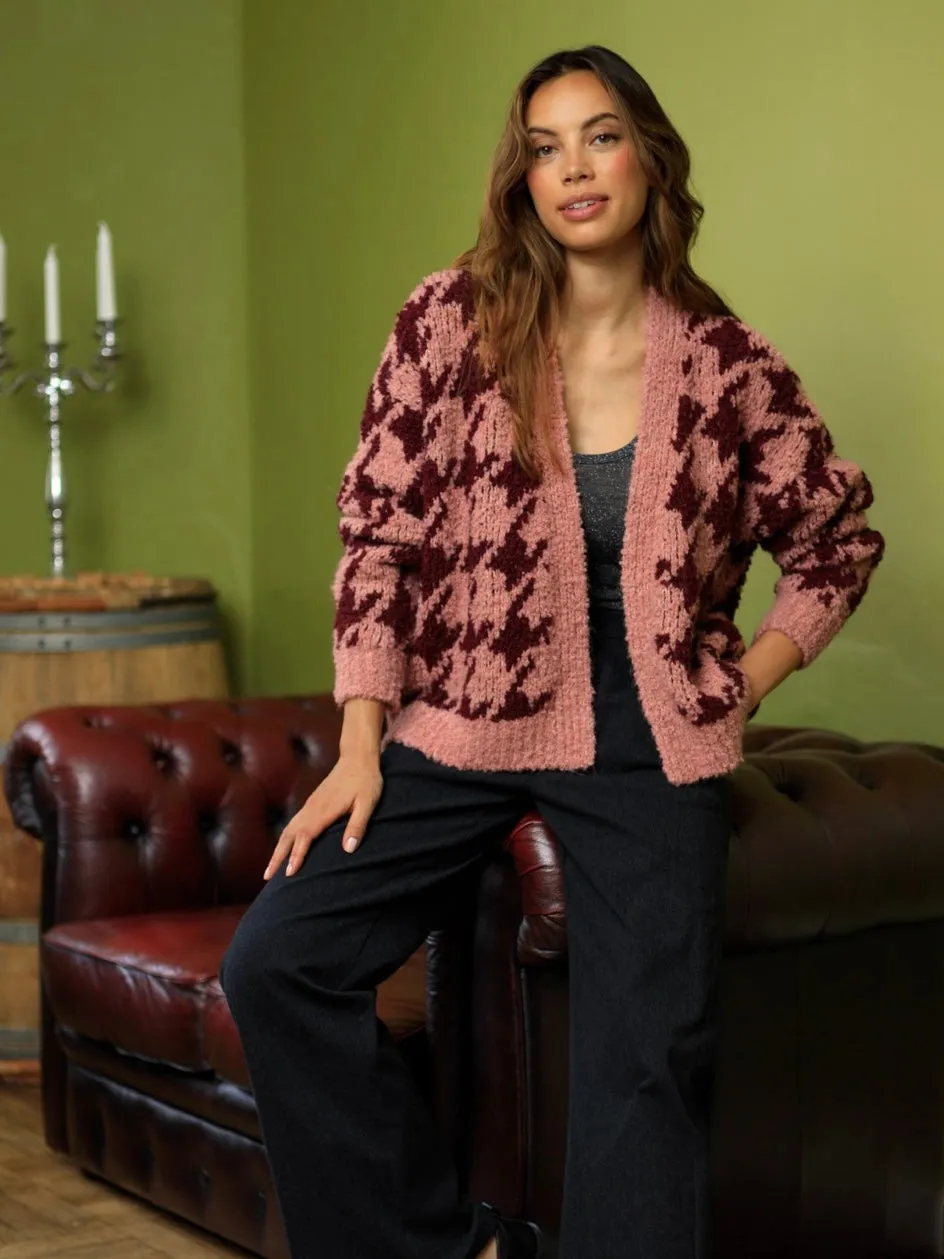 Sacs of Ashbourne   Black Colour Naomi Cardigan Rose