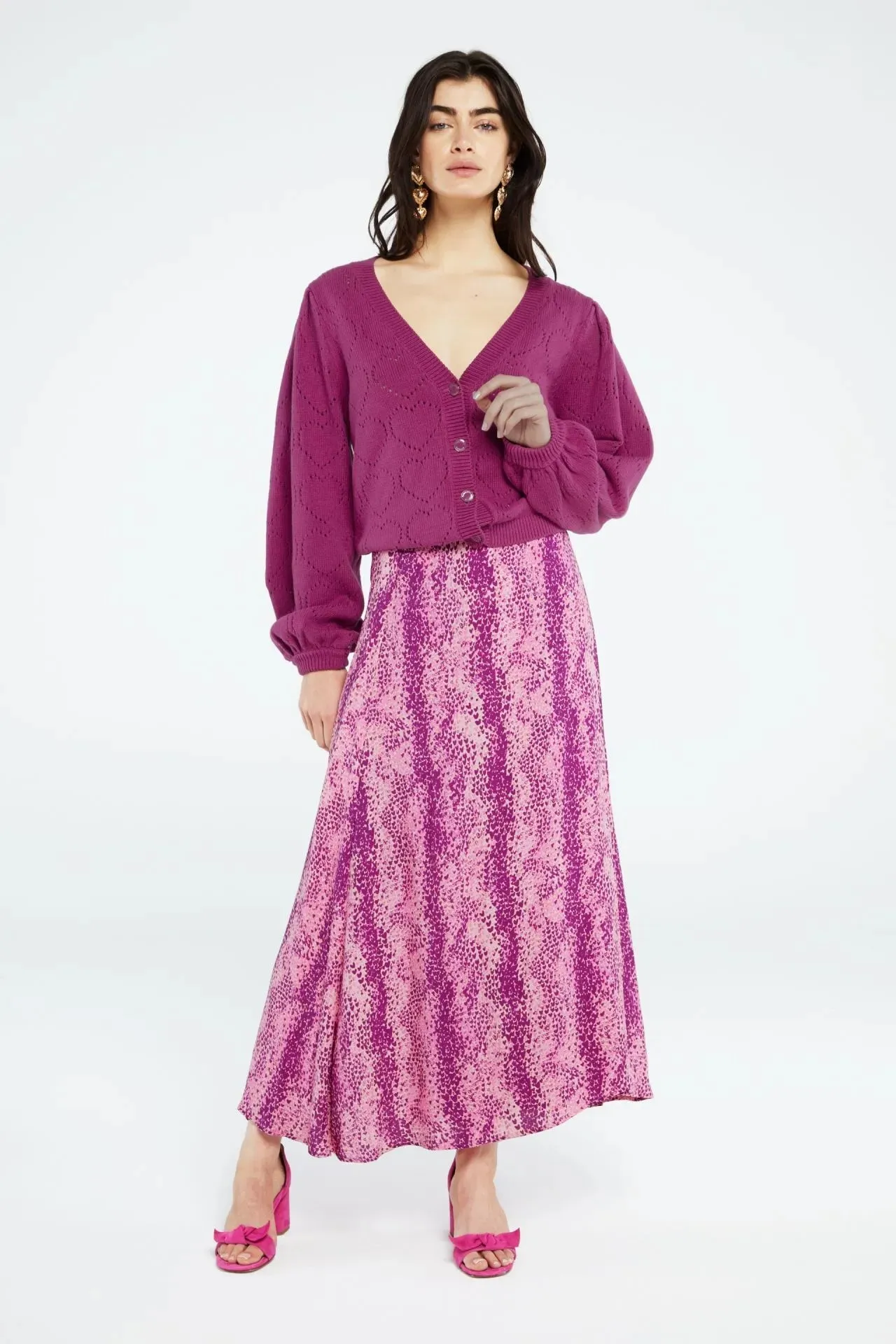 Sacs of Ashbourne   Fabienne Chapot Rosie Cardigan-Magenta