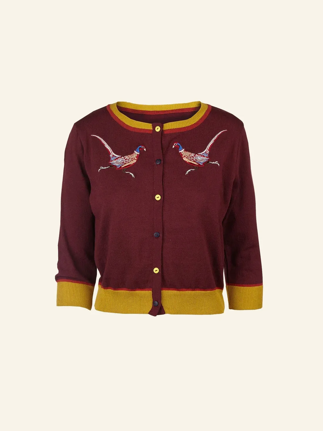 Sacs of Ashbourne   Palava Vera Cardigan Plum Pheasant