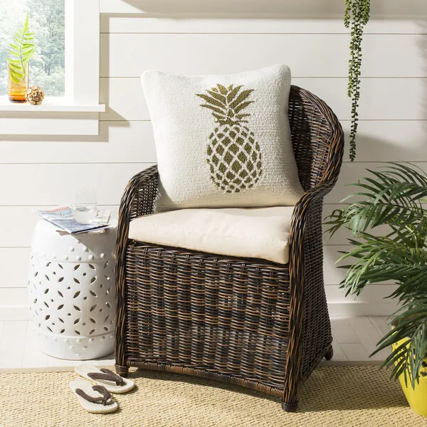 Safavieh Pure Pineapple Indoor/Outdoor Pillow, Olive