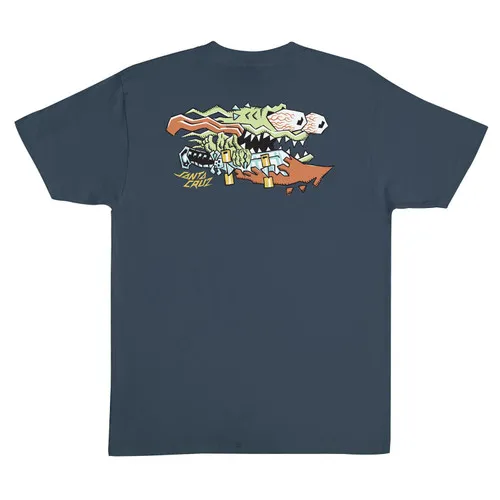 Santa Cruz Skateboards Shirt Meek Scratched Slasher Steel Blue