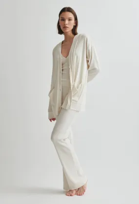 SKIN NICOLETTE Cardigan in Ivory 