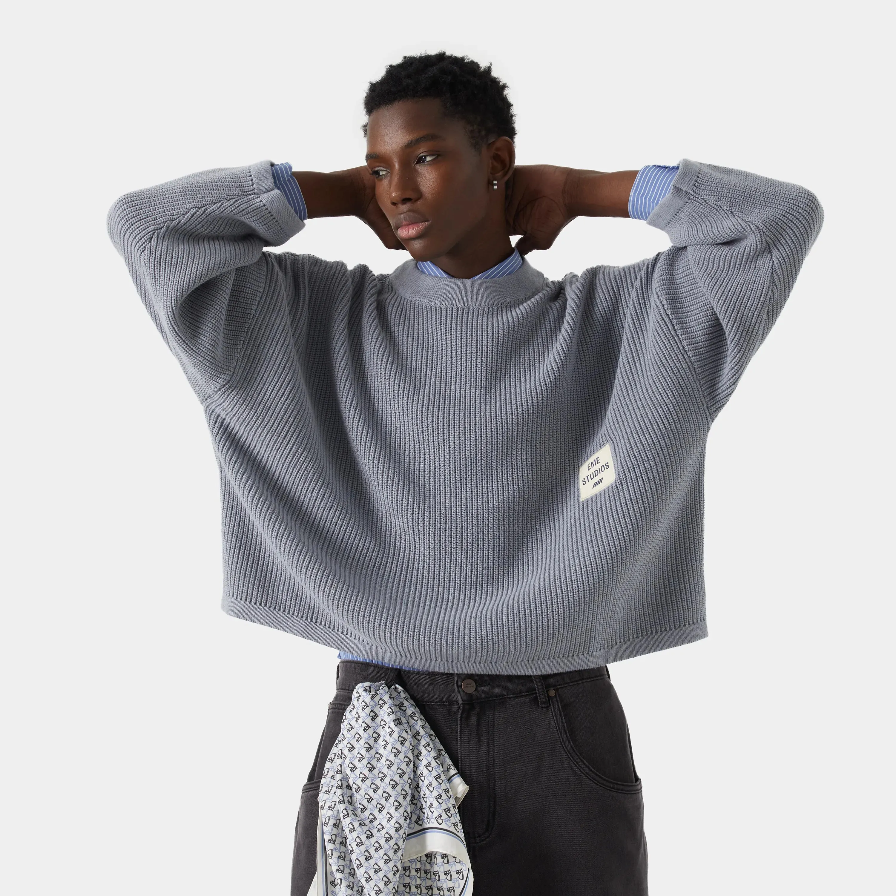 Sleek Stormmist Knit Sweater